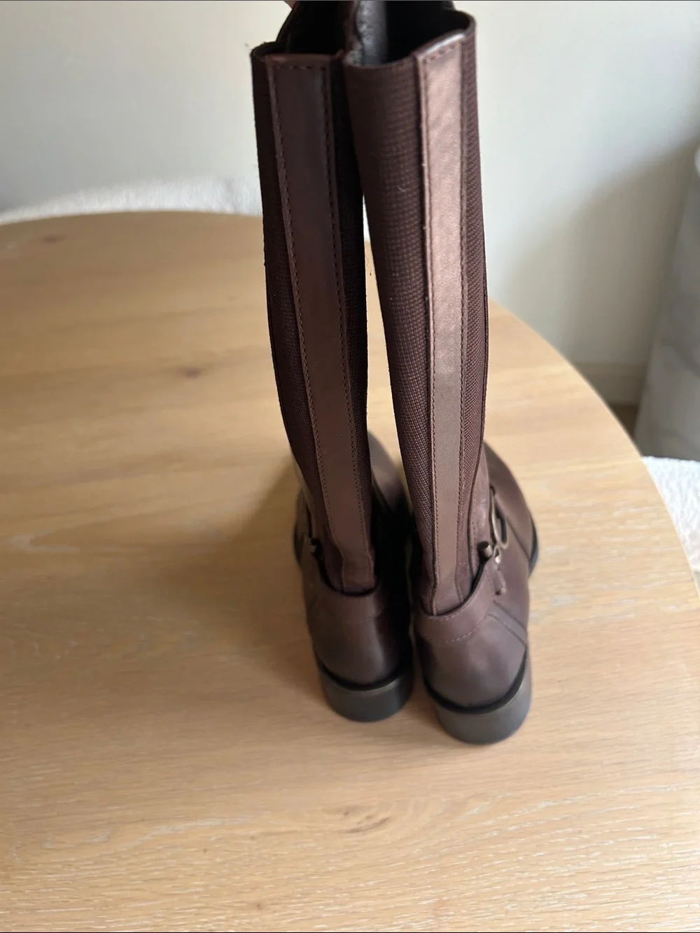 Vintage Foundry Hortense gant Brown Leather Riding Boots, size 7.5, NWOT Display
